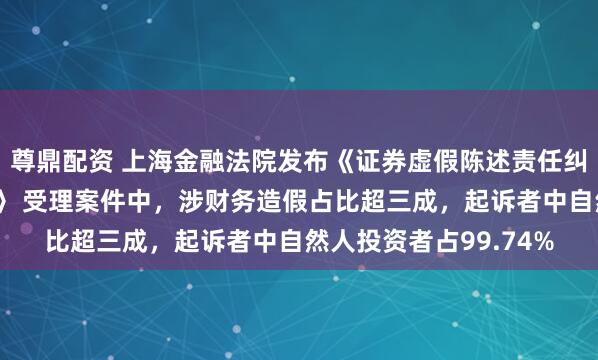 尊鼎配资 上海金融法院发布《证券虚假陈述责任纠纷法律风险防范报告》 受理案件中，涉财务造假占比超三成，起诉者中自然人投资者占99.74%
